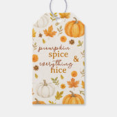 かわいいカボチャ柄 | サンクスギビング ギフトタグ (正面)