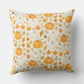 かわいいカボチャ柄 | サンクスギビング クッション (裏面)