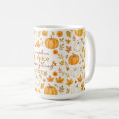 かわいいカボチャ柄 | サンクスギビング コーヒーマグカップ (正面右)