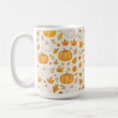 かわいいカボチャ柄 | サンクスギビング コーヒーマグカップ (左)