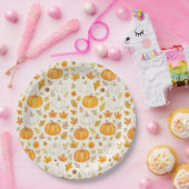 かわいいカボチャ柄 | サンクスギビング ペーパープレート (パーティー)