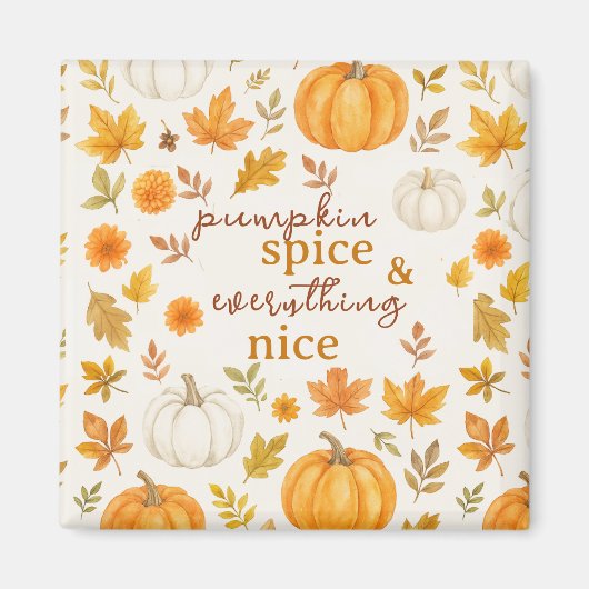 かわいいカボチャ柄 | サンクスギビング マグネット (正面)