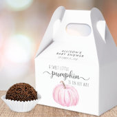 かわいいカボチャ水彩ベビーピンクシャワーありがとう フェイバーボックス