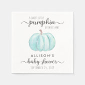 かわいいカボチャ水彩男の赤ちゃんシャワー スタンダードカクテルナプキン (正面)