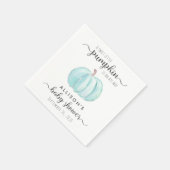 かわいいカボチャ水彩男の赤ちゃんシャワー スタンダードカクテルナプキン (角)