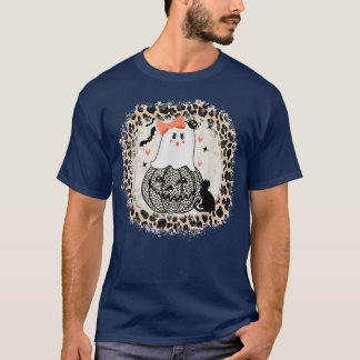 かわいいカボチャ猫ハロウィンガール幽霊523 Tシャツ