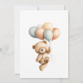 かわいいカボチャ男の子の赤ちゃんシャワーを待つことができる 招待状 (裏面)