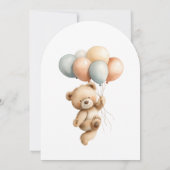 かわいいカボチャ男の子の赤ちゃんシャワーを待つことができる 招待状 (裏面)