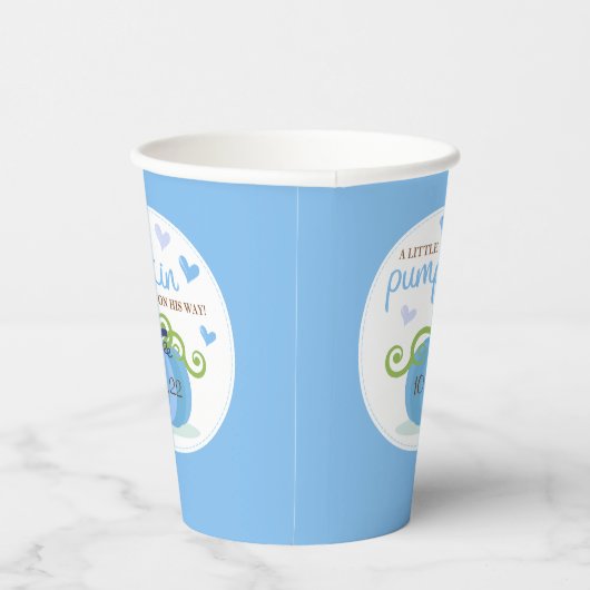 かわいいカボチャ男の子赤ちゃんシャワー 紙コップ (右)