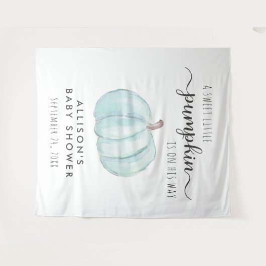 かわいいカボチャ男の赤ちゃんシャワーウェルカム タペストリー (正面(横))