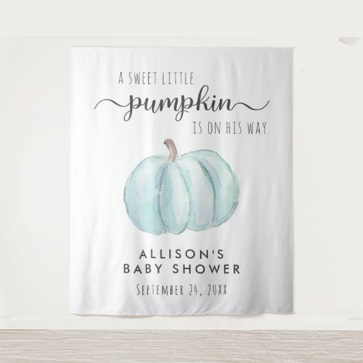 かわいいカボチャ男の赤ちゃんシャワーウェルカム タペストリー (正面)