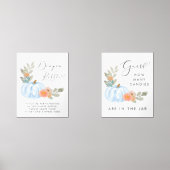 かわいいカボチャ男の赤ちゃんシャワーゲームポスターセット (正面)