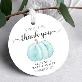 かわいいカボチャ男の赤ちゃんシャワーサンキュー フェイバータグ