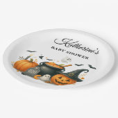 かわいいカボチャ男女兼用ハロウィーン赤ちゃんシャワー ペーパープレート (アングル)