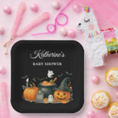 かわいいカボチャ男女兼用ハロウィーン赤ちゃんシャワー ペーパープレート (パーティー)