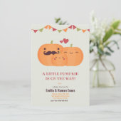 かわいいカボチャ秋の赤ちゃんシャワー招待 案内状 (スタンド正面)