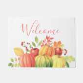 かわいいカボチャ秋へようこそ ドアマット (正面)