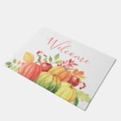 かわいいカボチャ秋へようこそ ドアマット (アングル)