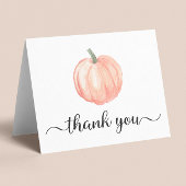 かわいいカボチャ秋ベビーシャワー サンキューカード
