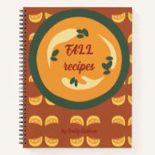 かわいいカボチャ秋レシピ ノートブック (正面)