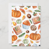 かわいいカボチャ秋感謝任意の年齢の子供のパーティー 招待状 (裏面)