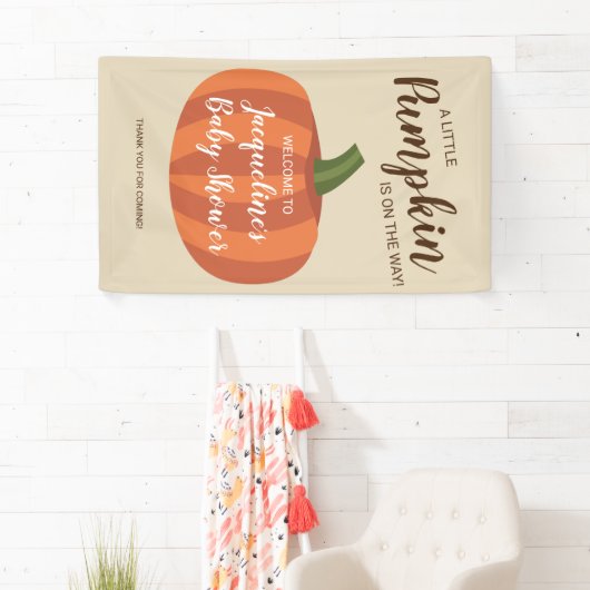 かわいいカボチャ秋秋へようこそ赤ちゃんシャワー 横断幕 (インサイチュ)