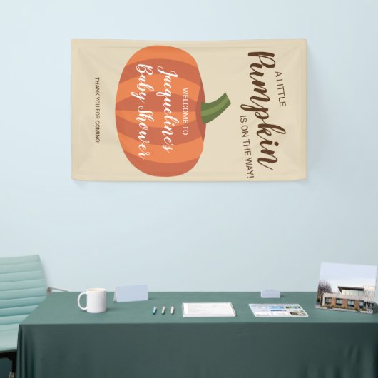 かわいいカボチャ秋秋へようこそ赤ちゃんシャワー 横断幕 (トレードショー)