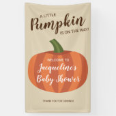 かわいいカボチャ秋秋へようこそ赤ちゃんシャワー 横断幕 (縦)