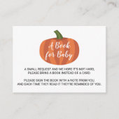 かわいいカボチャ秋秋赤ちゃんシャワー予約リクエスト エンクロージャーカード (正面)