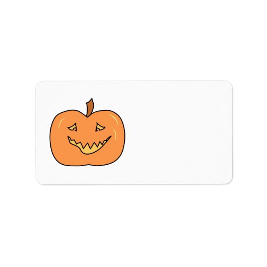 かわいいカボチャ笑って。ハロウィン. ラベル (正面)