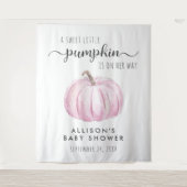 かわいいカボチャ赤ちゃんガールシャワーウェルカム タペストリー (正面)