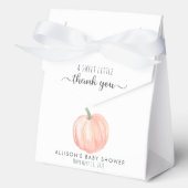 かわいいカボチャ赤ちゃんシャワーありがとう フェイバーボックス (正面)