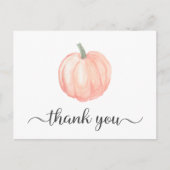かわいいカボチャ赤ちゃんシャワーありがとう ポストカード (正面)