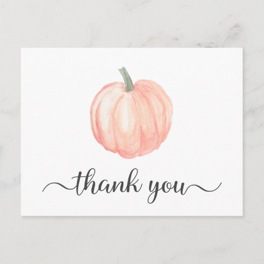 かわいいカボチャ赤ちゃんシャワーありがとう ポストカード (正面)