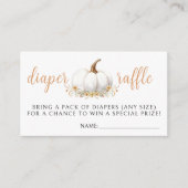 かわいいカボチャ赤ちゃんシャワーおむつラッフルカード エンクロージャーカード (正面)