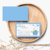 かわいいカボチャ赤ちゃんシャワーおむつラッフル エンクロージャーカード