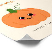 かわいいカボチャ赤ちゃんシャワーお気に入りテーブルサイン ポスター (角)