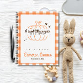 かわいいカボチャ赤ちゃんシャワーゲストギフトリスト ノートブック