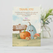 かわいいカボチャ赤ちゃんシャワーサンキューカード サンキューカード (スタンド正面)