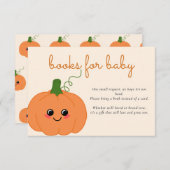 かわいいカボチャ赤ちゃんシャワーベビー エンクロージャーカード (正面/裏面)
