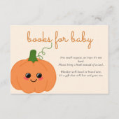 かわいいカボチャ赤ちゃんシャワーベビー エンクロージャーカード (正面)