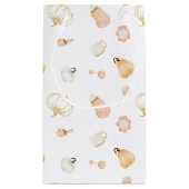 かわいいカボチャ赤ちゃん女の子シャワーありがとう スモールペーパーバッグ (裏面)