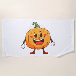 かわいいカボチャ ビーチタオル