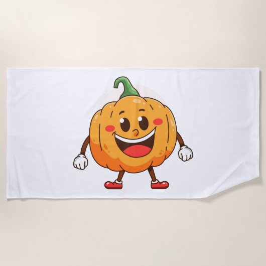 かわいいカボチャ ビーチタオル (正面)