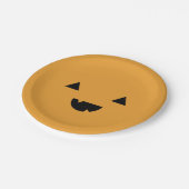 かわいいカボチャ ペーパープレート (アングル)