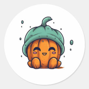 かわいいカボチャ ラウンドシール