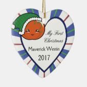 かわいいカボチャ（少年）クリスマス2017 セラミックオーナメント (右)