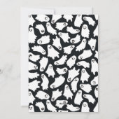 かわいいカボチャ&幽霊ハッピーハローウィン写真 シーズンカード (裏面)