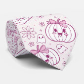 かわいいカボチャ、幽霊&花 ネクタイ (ロール)