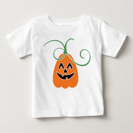 かわいいカボチャ、私の最初のハロウィーン ベビーTシャツ (正面)